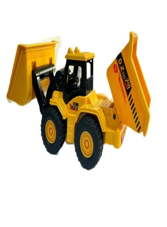 PLUSPOINT Excavator and Buldozer Dump Truck Toy Friction Powered Construction Vehicles with Moving Claw for Kids Pretend Play Toy Play Set Building Set for Kids 3-14 Yr (New Bulldozer+Excavator) - Image 4